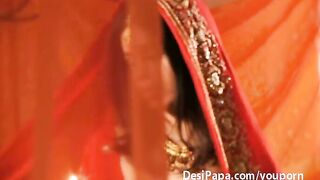 Punjab sex clip of Beauty Punjab bimbos inside traditional Indian saree stripping nude bigtits exposed rubbing her juicy bald soak twat