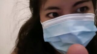 Solo amateur pinay MelanieQuezon long dick worship with face mask