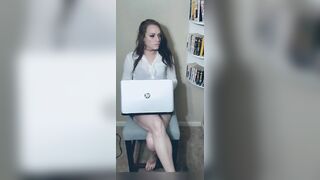 Almost Caught masturbating into roommate's room!!! Had to use her laptop.