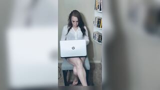 Almost Caught masturbating into roommate's room!!! Had to use her laptop.