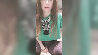 Petite Babe Gets Bored While Brushing Her Teeth And Wants To Squirt.