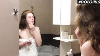 DoeGirls - Sienna Kim Young Ukrainian Hot Washes And Masturbates Inside The Shower