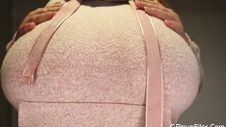 Watch bustylicious Sara Willis having fun her long breasts on web cam