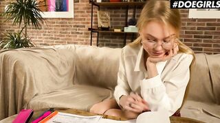 DoeGirls - Alissa Noir Big Titted German cougar sexy Toy Anal And Twat Masturbation Into The Restroom