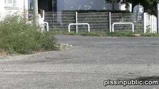 These voluptuous girls don't seem bothered by peeing off their neighbours