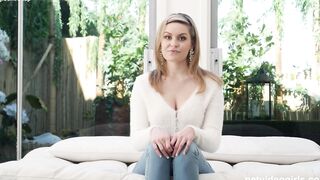 Blonde LA sluts Gets Cum On Her Face and Braces After Big Audition For A Calendar