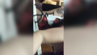 Rides vibrator for my cuck and letting him screwed me