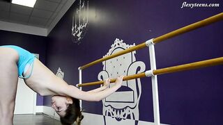 Naked european 19 yo Julia Fiatal makes an sexual legs spreading performance