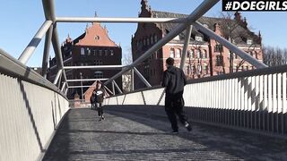 DoeGirls - Lullu Gun Tiny German Bombshell Quick Outside Nailed With Huge Cock Stranger Inside The Back Alley