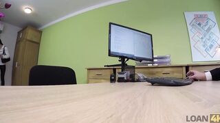 LOAN4K. Teenagers chick comes to debt office for cash but gets fuck