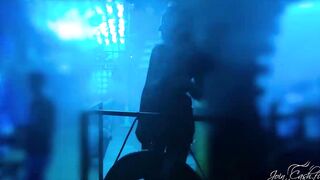 Skank Sexual Bj Stranger's Long Dick and Drink Cum into Nightclub Bathroom