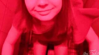 Skank Sexual Bj Stranger's Long Dick and Drink Cum into Nightclub Bathroom