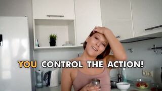 JuliAlexxx gets seduced inside the kitchen and fucks pov style