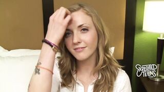 Karla Kush fucks and eats cum inside her first adult clip