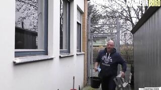 HausfrauFicken - Hottie German BBW Housewife Seduces And Fucks Her Neighbors On Camera - AMATEUREURO