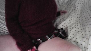 Fuzzy Sweater. Fully Dressed Masturbation.