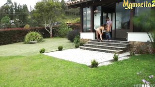 HerBigAss - Valeria Rubio Hottie Hispanic Colombiana Hardcore Sex With Her Mistress Into A Long House - MAMACITAZ