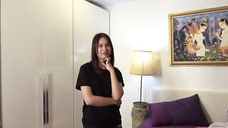Thai teenie with a unshaved vagina gets filled up with a gooey load of jizz