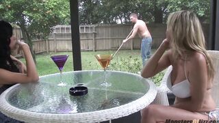 2 Lusty Cougars Suck 1 Lucky Men Dick And Jerk Big Loads