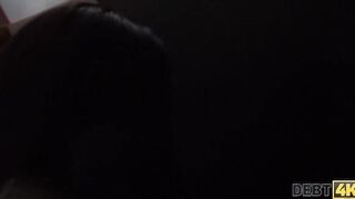 DEBT4k. bimbos owes cash and she is screwed after the debt collector finds her