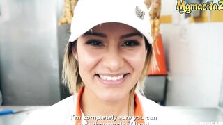 CarneDelMercado - Camila Santos Huge Hooters Hispanic Colombiana Picked Up And Banged! By 2 Lusty Men