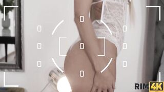 RIM4K. Vulgar lovers romantically pounded on long bed and practice anal pleasure