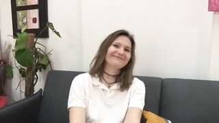 Barely Legal school girl at her very first porno