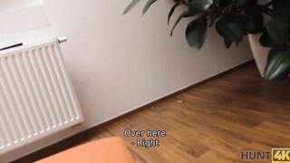 HUNT4K. Cutie blonde wants to riding rough phallus for money