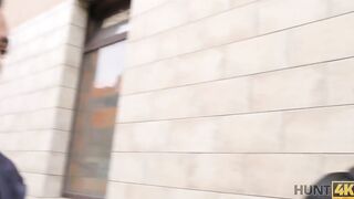 HUNT4K. Cutie blonde wants to riding rough phallus for money