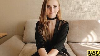 Bondage bombshell gets throat fuck