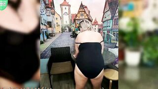 Amazingly Hot forever young housewife inside the kitchen, where a woman is supposed to be along with