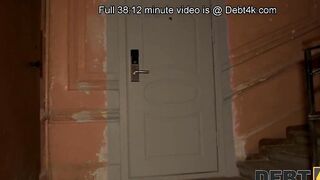 DEBT4k. Nymph forgets about her sex dildos thanks to debt collectors cock