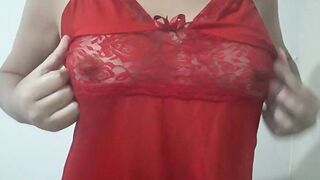 Having Fun with my titted and ice