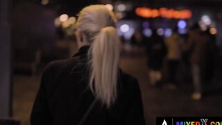 MIXEDX - Amazing Blonde Christina Shine Fucks Her Asshole With Long African Toy