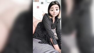 Best friends banged and sex tape it on camera with disney princess filter