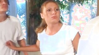 Melanie Jagger loving 3 way sex with double penetration