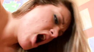 Megan Fenox blonde barely legal sucking off and fucking penis