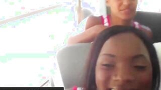 Ebony Cheerleaders inside uniform suck and lick on the bus - REALITYKINGS
