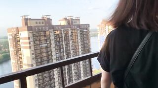 "What if someone sees it?" persuaded a neighbors to suck into a outside entrance