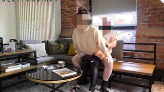 coffee break sex latex leggings turtleneck - projectsexdiary