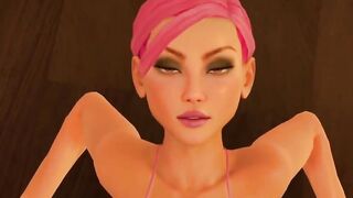 Pink sluts is using her vibrator with her toes.