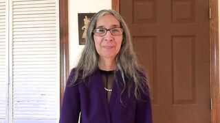 Old Submissive mom Receives Sub Collar and Worships Penis