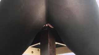 Iwetmyplanties Humping Chair and Squirting into Crotchless Yoga Leggings until Orgasm