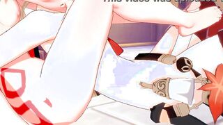 Genshin Impact Cartoon - Kazuha x Kuki Shinobu Devils Pedicure and Pounded with cummed - Japanese chinese Manga Hentai Game Porn