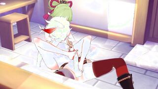Genshin Impact Cartoon - Kazuha x Kuki Shinobu Devils Pedicure and Pounded with cummed - Japanese chinese Manga Hentai Game Porn