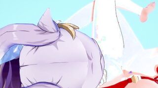 Genshin Impact Cartoon Yuri - Ganyu and Kequing Lesbo sex - Japanese chinese Manga Hentai Game Porn