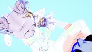Genshin Impact Cartoon Yuri - Ganyu and Kequing Lesbo sex - Japanese chinese Manga Hentai Game Porn