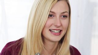 Casting Couch-X Blonde cheerleader shows off on webcam