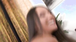 Young, thin cunt with mouth swallowed cum after rough fucking