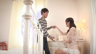 Teens Japanese masturbates on the phone with her bf and asks him to go to her